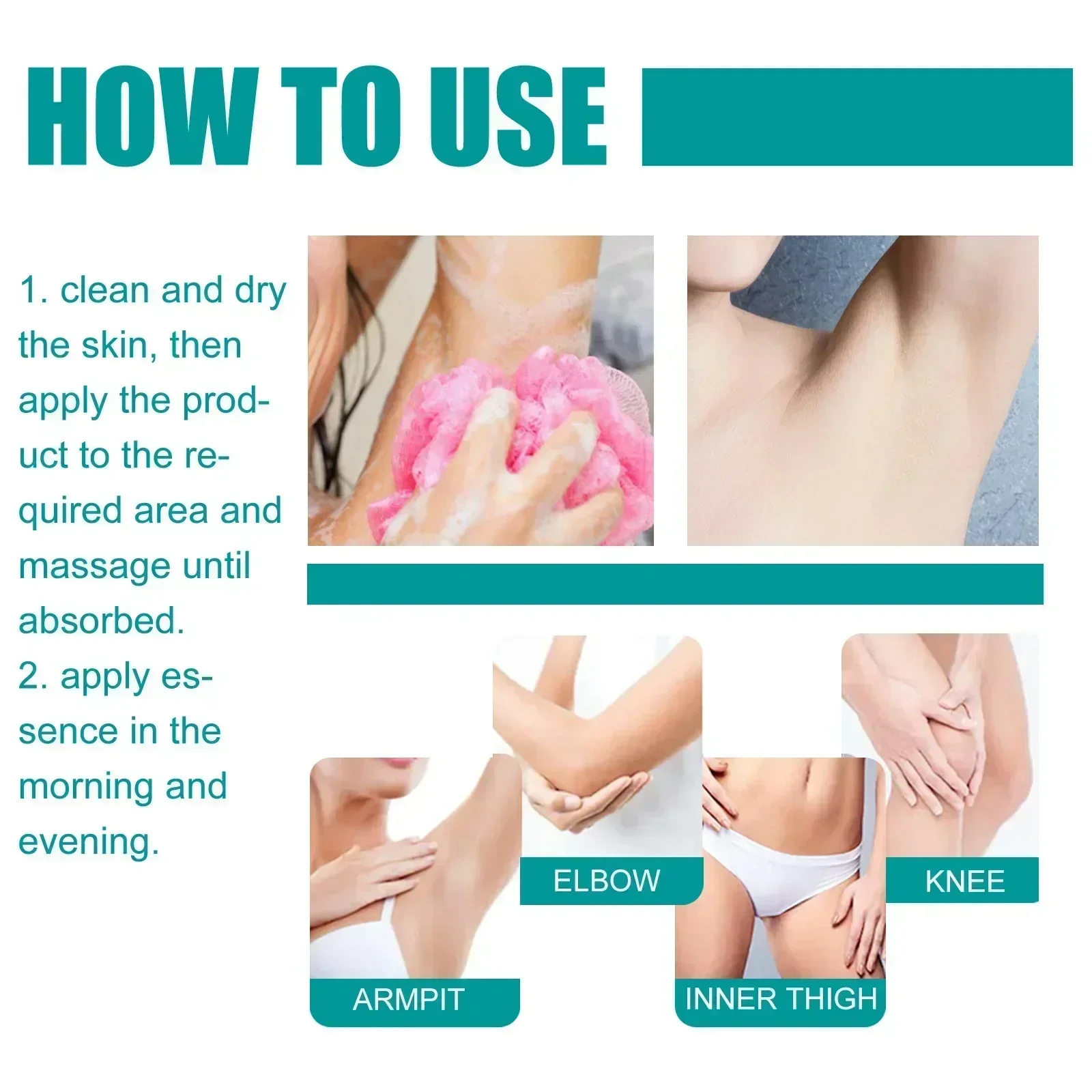 Skin Whitening Serum Private Parts Underarm Bleaching Serum Whiten Butt Knee Brighten Inner Thigh Arm Body Remove Dark Melanin thumbnail 4