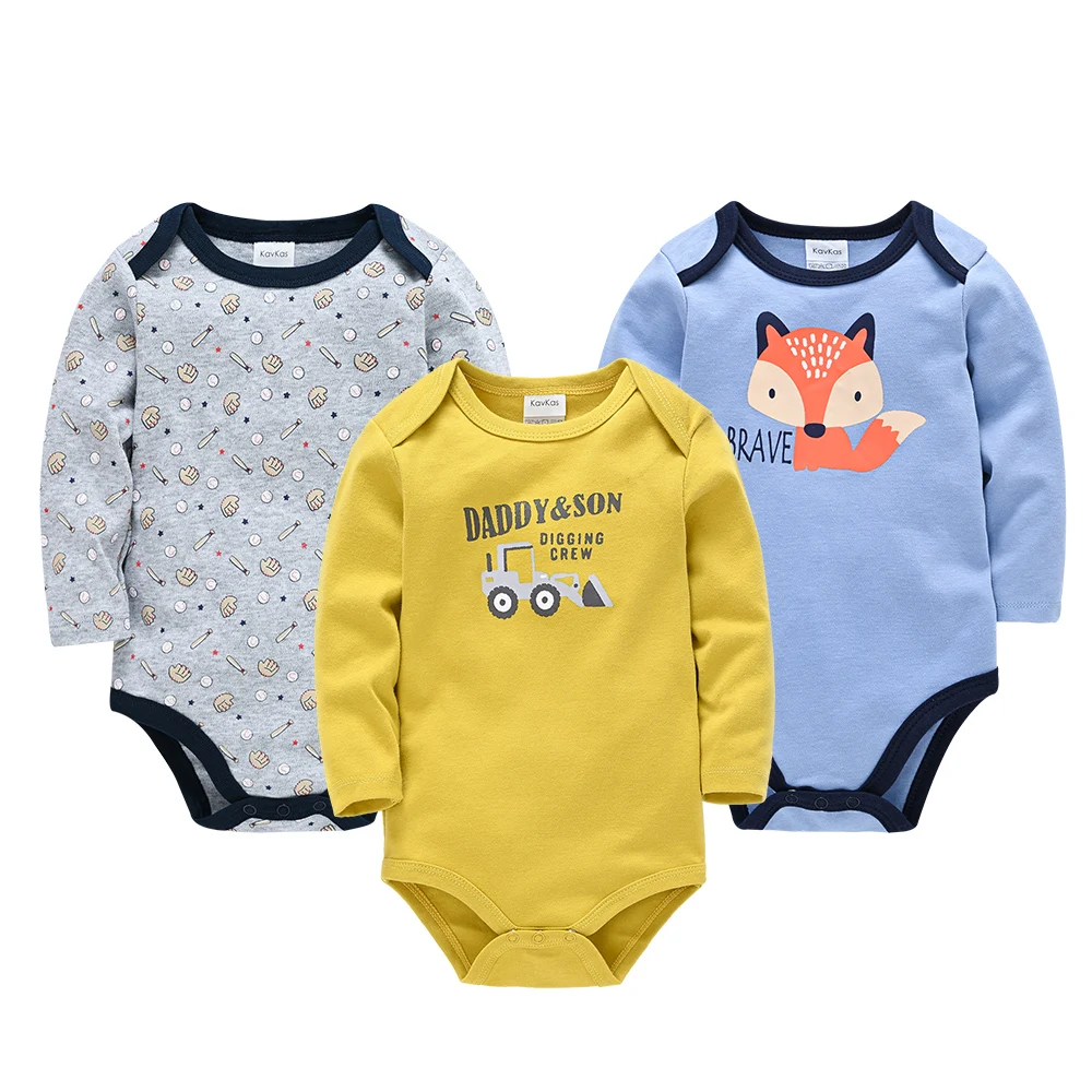 3/6 PCS Baby Clothes Newborn Bebe Boys Romper Set Long Sleeve 100% Cotton Kids Bodysuit Jumpsuit Pants Clothing 3~24M thumbnail 2