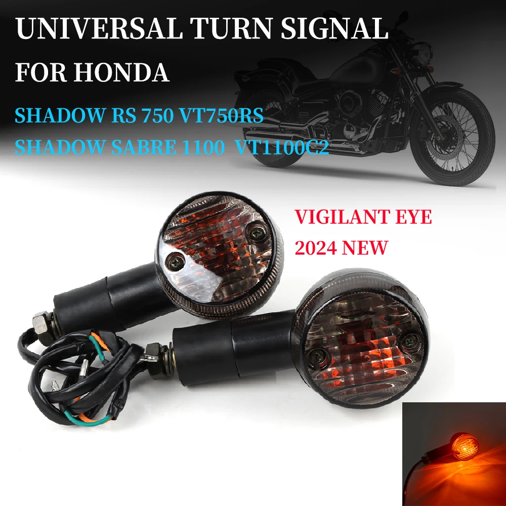 Turn Signals Universal Motorcycle Turn Signal Light Blinker Flashing Lights For HONDA Shadow RS 750 VT750RS Shadow Sabre 1100