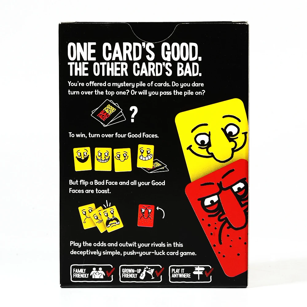 Good Face Bad Face Card Game Hilarious Party Travel Game for Family thumbnail 4