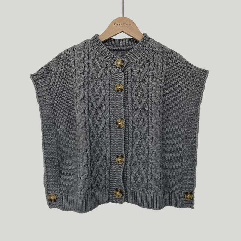 Cable Knit Sweater Vest Cardigan for Women Cozy Button Up Sleeveless Crop Knit Top for Women Teen-girl Fall Winter Casual Outfit thumbnail 4