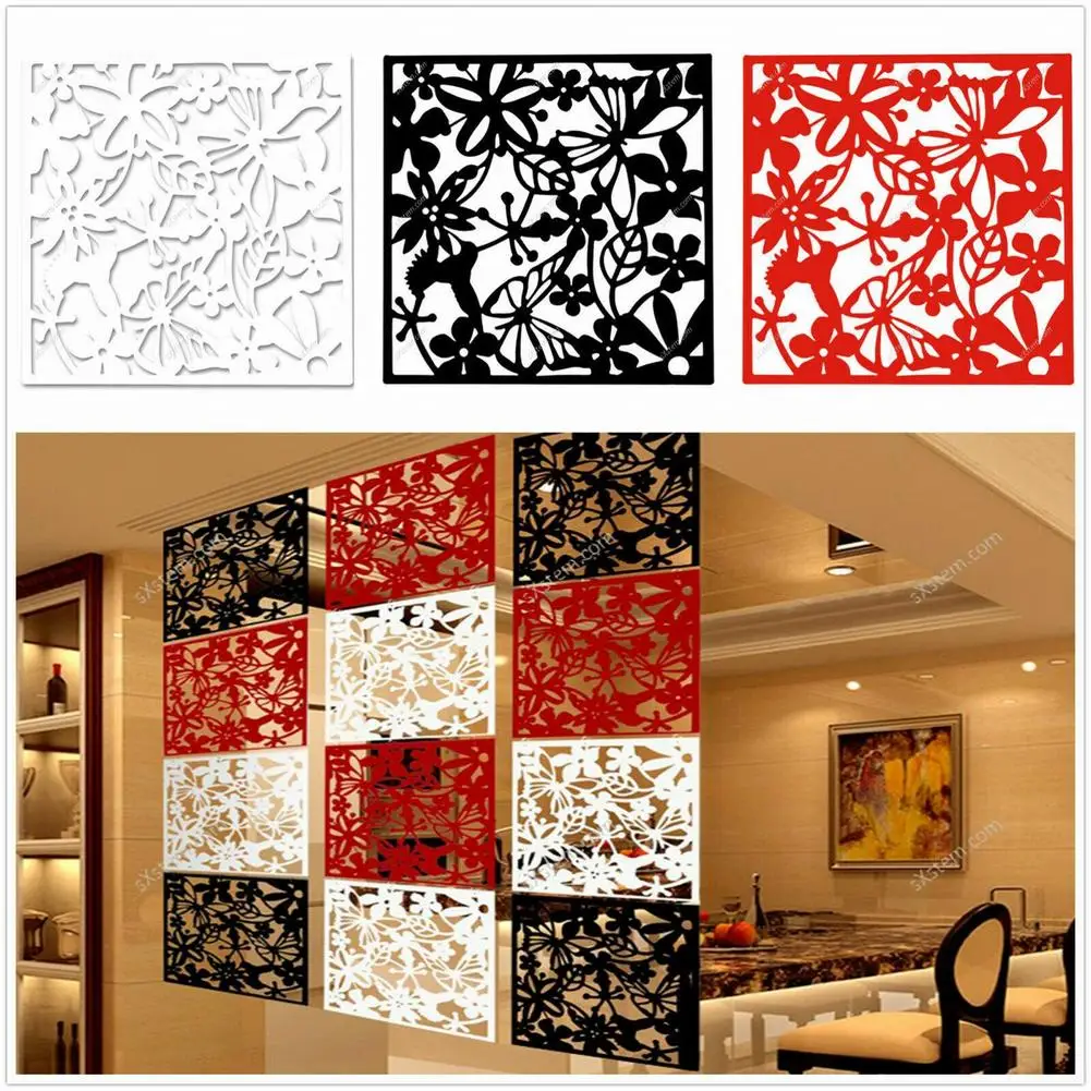 High Quality Hanging Room Divider Hanging Screen Ornament Decor Decorative Room Decoration Waterproof Hollow Design Dining Room thumbnail 2