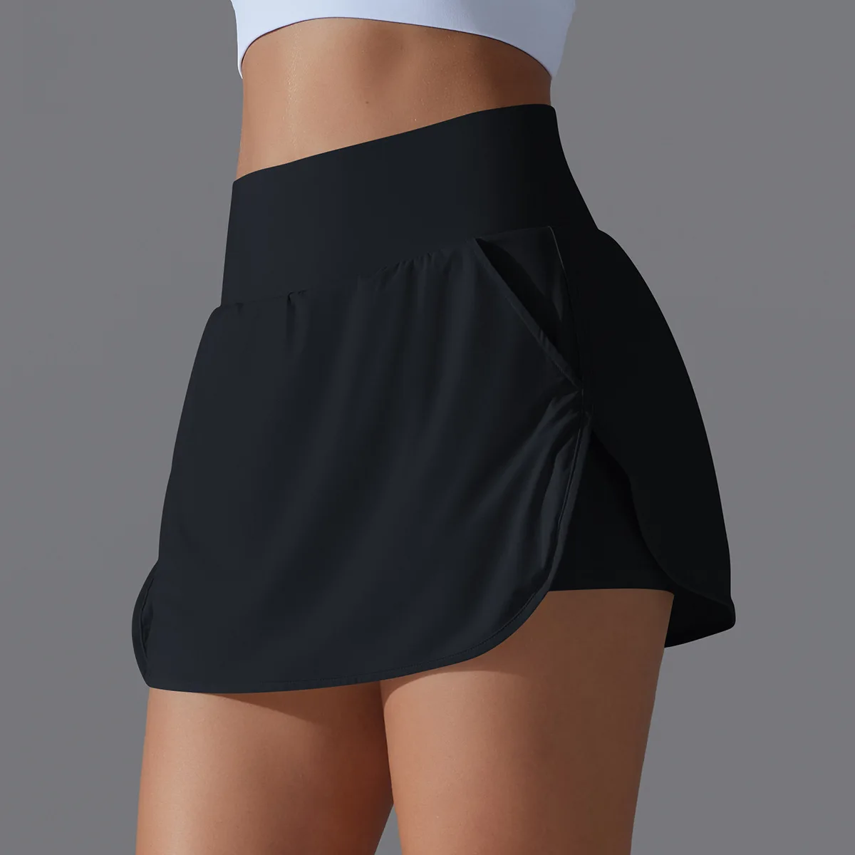 Fashion Women Tennis Skirts 2 in 1 Dry Quick High Waist Shorts Fitness Running Golf Badminton Anti Exposure Skirt Gym Sportswear thumbnail 5
