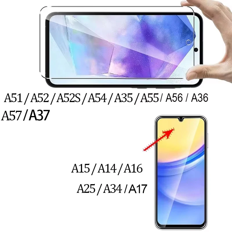9H Screen Protector for Samsung A15 A16 A56 A36 A17 A14 A25 A24 A55 A53 A52 A57 A37 A34 A35 Tempered Glass Samsung Galaxy A15 thumbnail 4