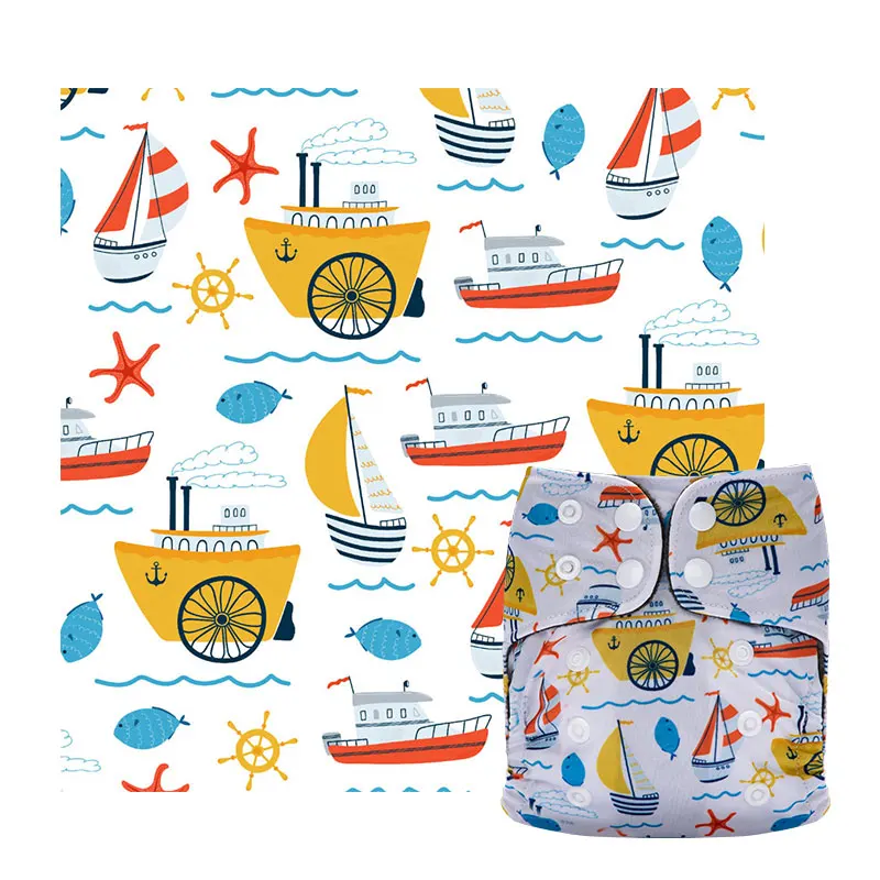 1Mx1.5M Pul Fabric Waterproof Washable TPU Handmade Polyester Fabric By The Meter Fashion DIY Cloth Diaper Material for Kids thumbnail 5