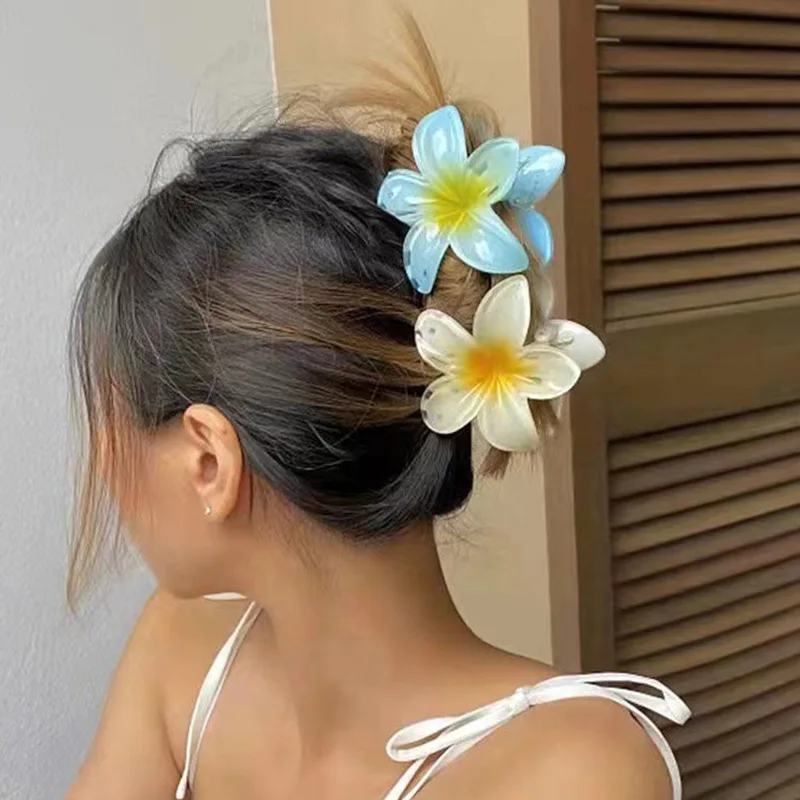 Fashion Flower Hair Clips For Women Bohemia Large Hair Claw Clamp Hairpins Barrettes Girls Beach Hair Accessories Headwear Gifts thumbnail 5