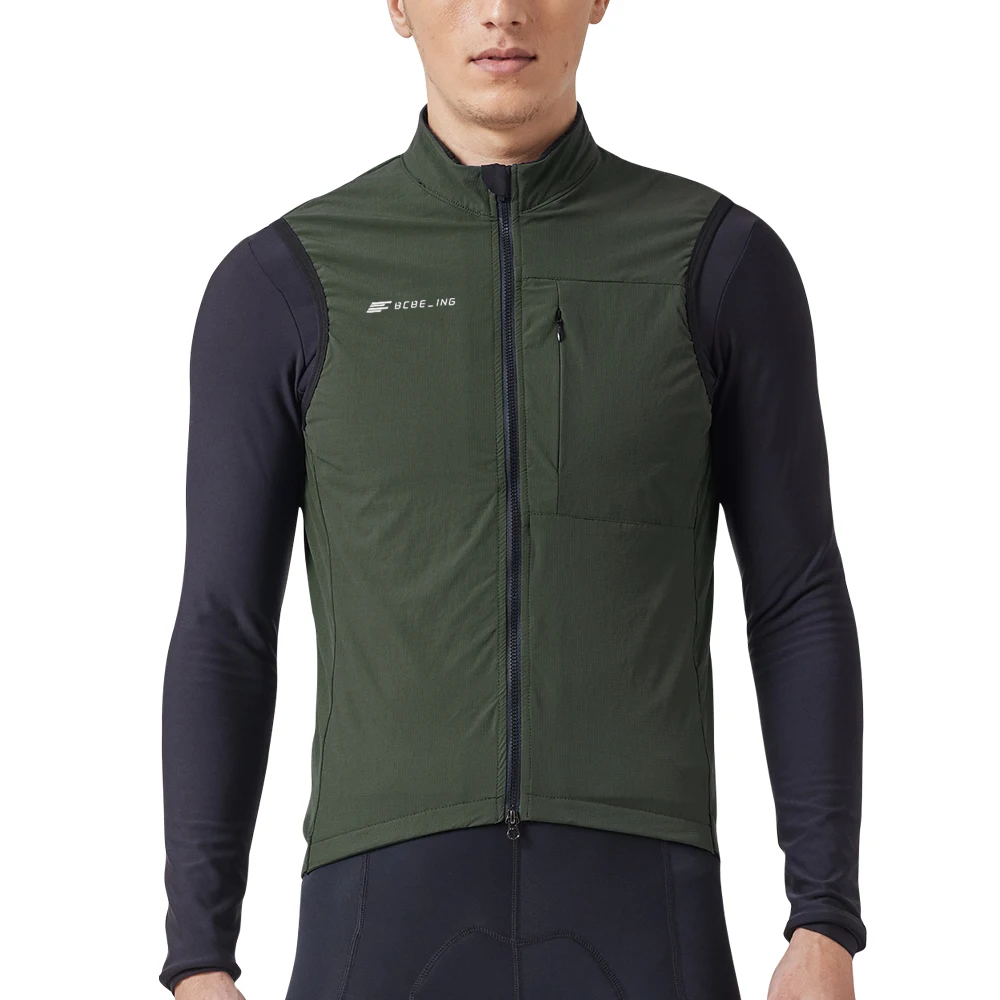 BCBE-ING Men Cycling Vest Sleeveless Windproof Cycling Gilet Lightweight Breathable Bike Vest YKK Zip Chaleco Ciclismo Hombre thumbnail 2