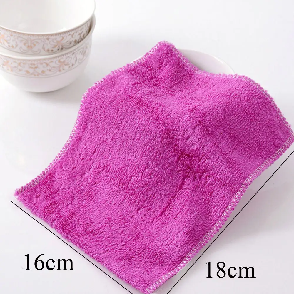 1/5PCS Washing Towel Cleaning Rags Anti-grease Dish Cloth Bamboo Fiber Washing Towel Kitchen Dinning Household Scouring Pad thumbnail 6