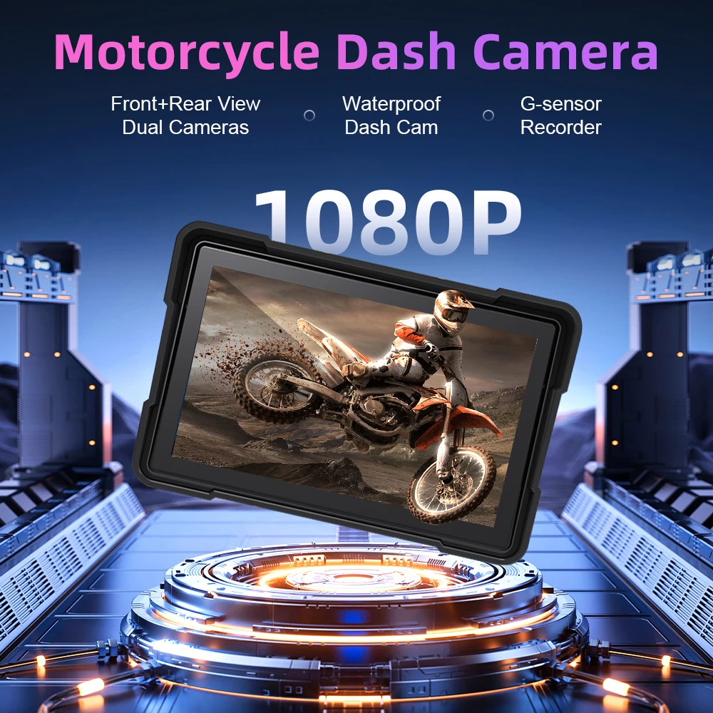 6inch Motorcycle Navigation Smart Screen Wireless Apple Carplay Portable Waterproof Display AndroidAuto GPS Screen PND Player thumbnail 5