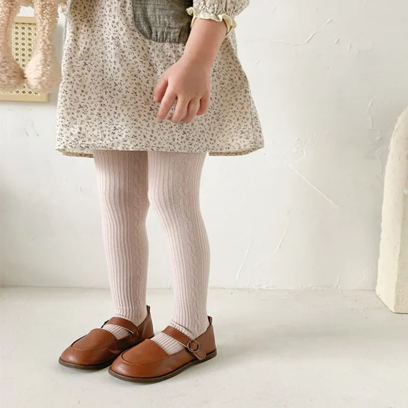 Children's Tights For Girls Spring Autumn Baby Girl Tights Fashion Kids Pantyhose Cotton Solid Soft Princess Leggings 2-8Years thumbnail 2