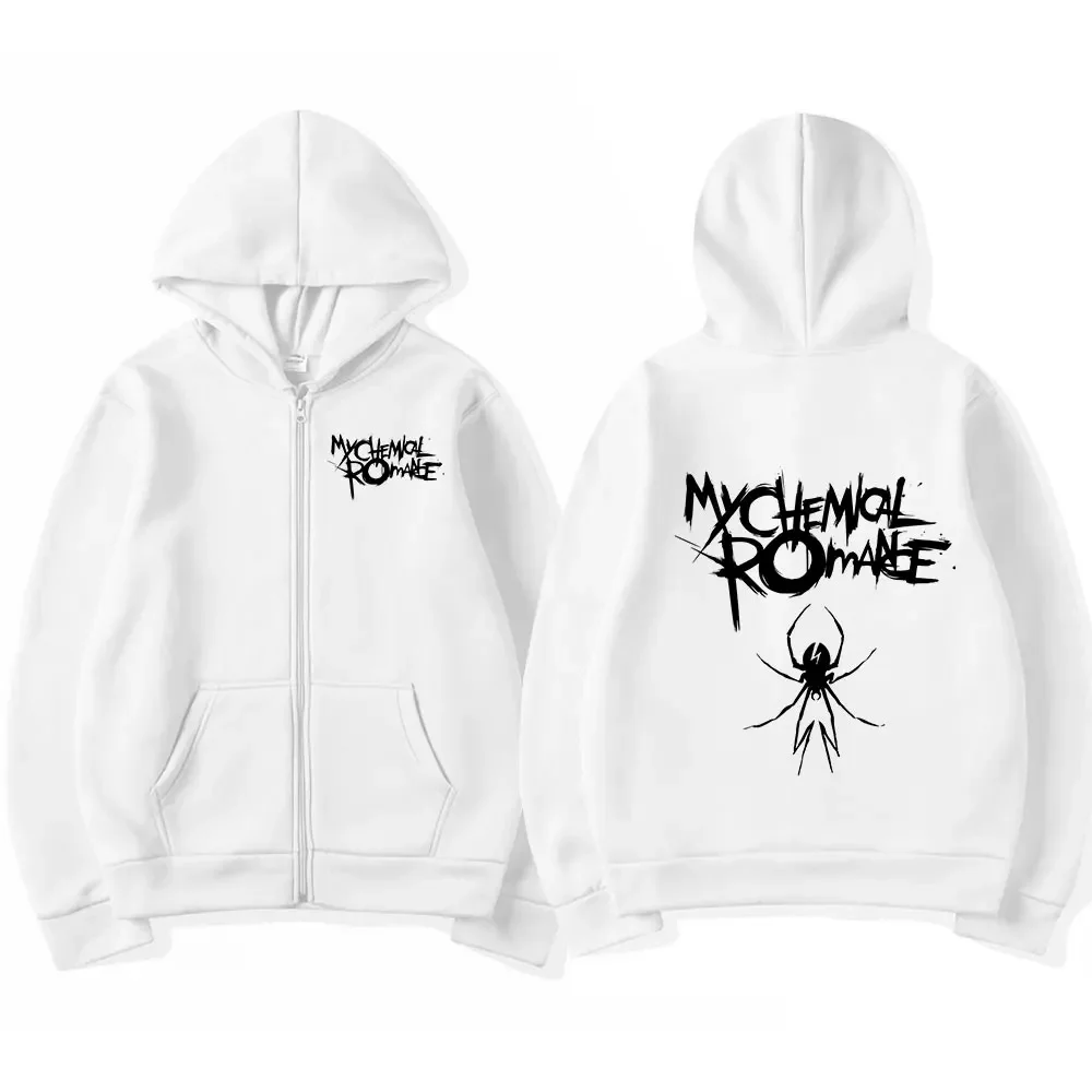Men Fashion Hoodies Jacket Coats My Chemical Romance Mcr Dead Zipper Hoodie Top Loose Black Parade Punk Emo Zip Up Sweatshirt thumbnail 3