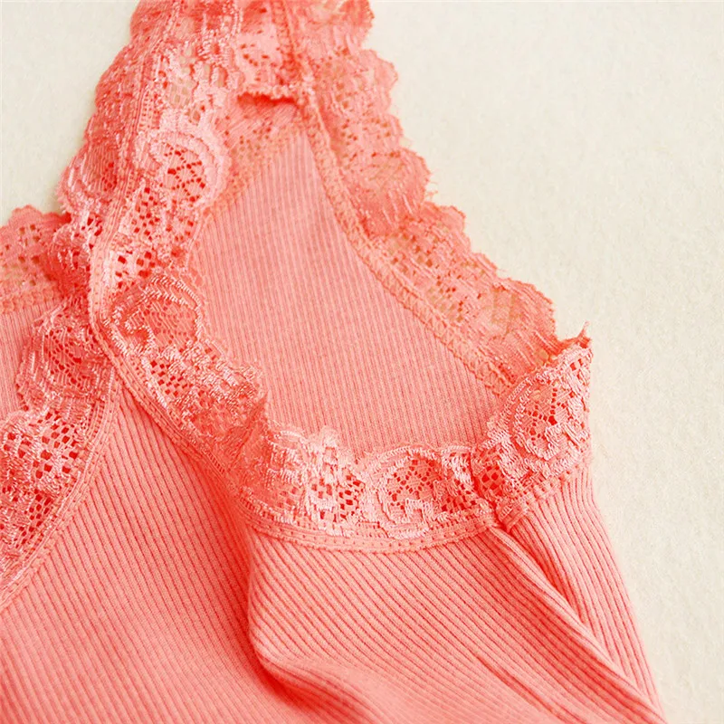 Black Tops Summer Sleeveless Women Tank Top With Lace Top Red Inside Wear Lace Camisoles Loose Underwear Womens Clothing Vest thumbnail 6
