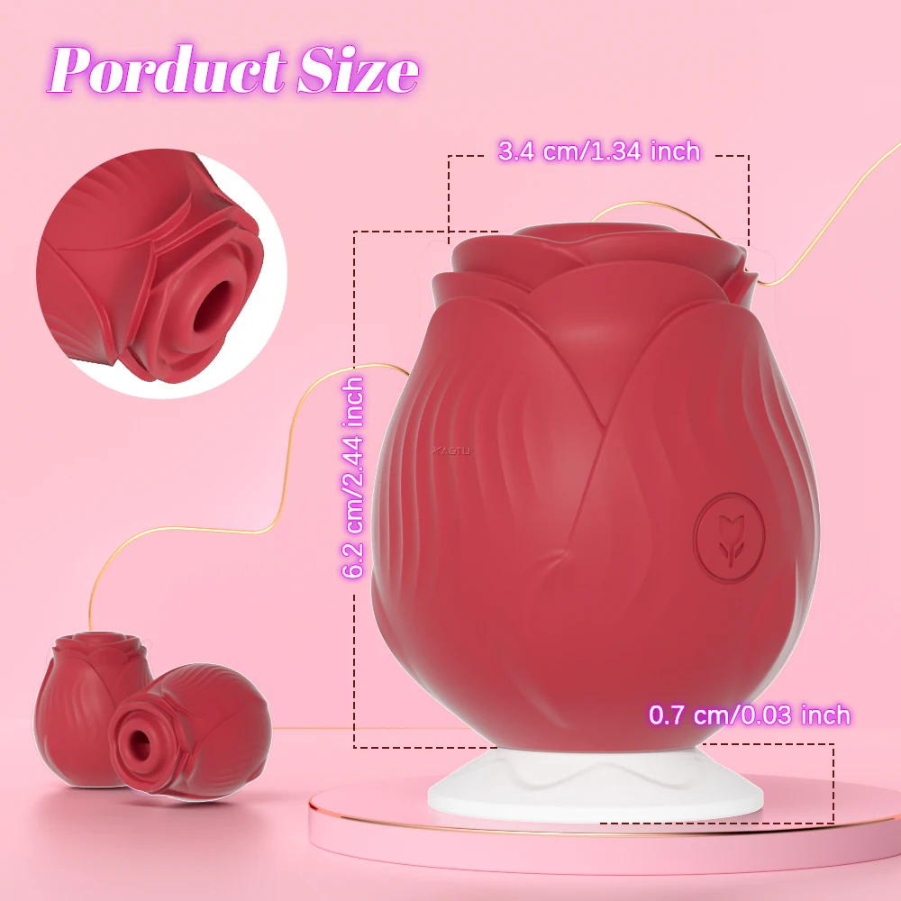 Powerful Sucking Vibrator for Women Vacuum Clitoris Stimulator Female Oral Nipple Clit Sucker Vibrating Adults Sex Rose-Toys thumbnail 4