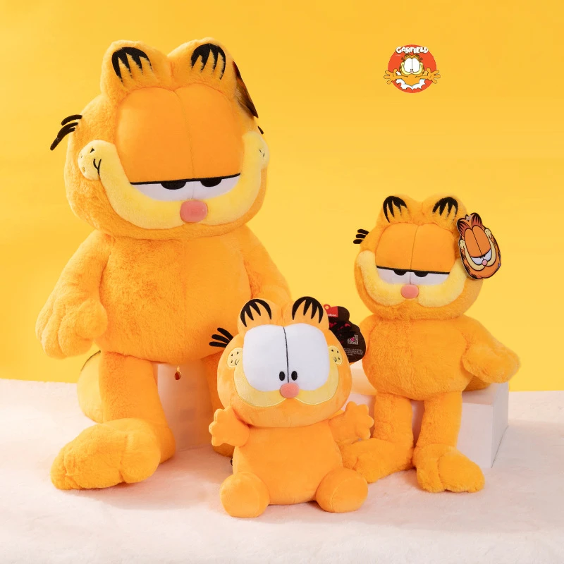 Original GARFIELD FAMILY Kawaii Soft Plush Toys Cute Cartoon Garfield Cat Odie Stuffed Animals Peluche Dolls Birthdays Gifts Kid thumbnail 2