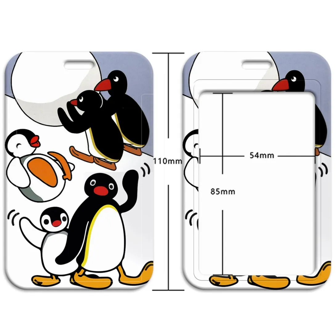 Lovely Penguin Lanyard Credit ID Badge Holder Key Rings Bag Student Travel Bank Bus Business Card Cover Keychain thumbnail 2