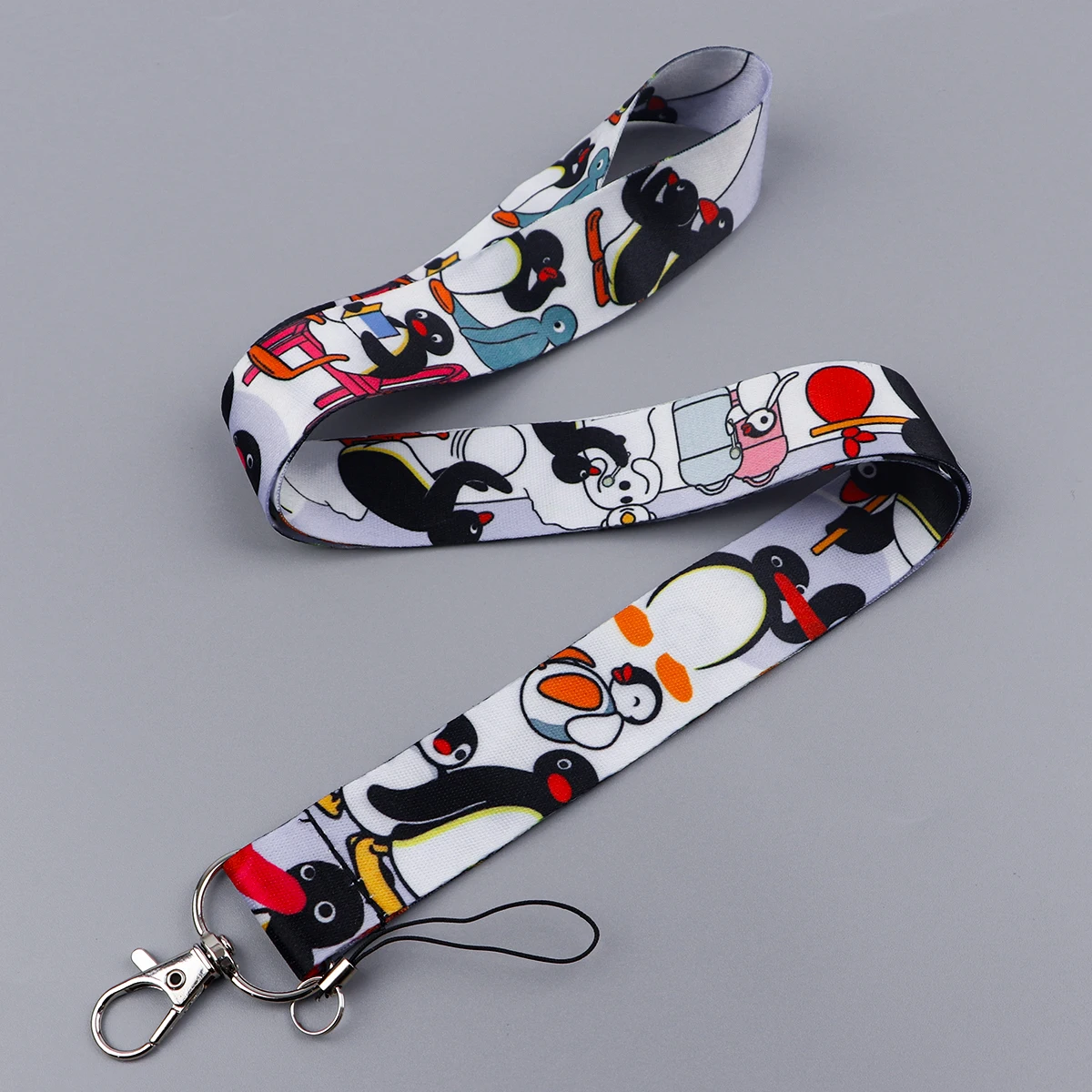 Lovely Penguin Lanyard Credit ID Badge Holder Key Rings Bag Student Travel Bank Bus Business Card Cover Keychain thumbnail 3