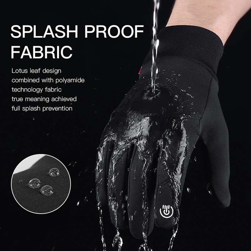 Hot Sale Winter Outdoor Sports Running Glove Warm Touch Screen Gym Fitness Full Finger Gloves For Men Women Sports Gloves thumbnail 4