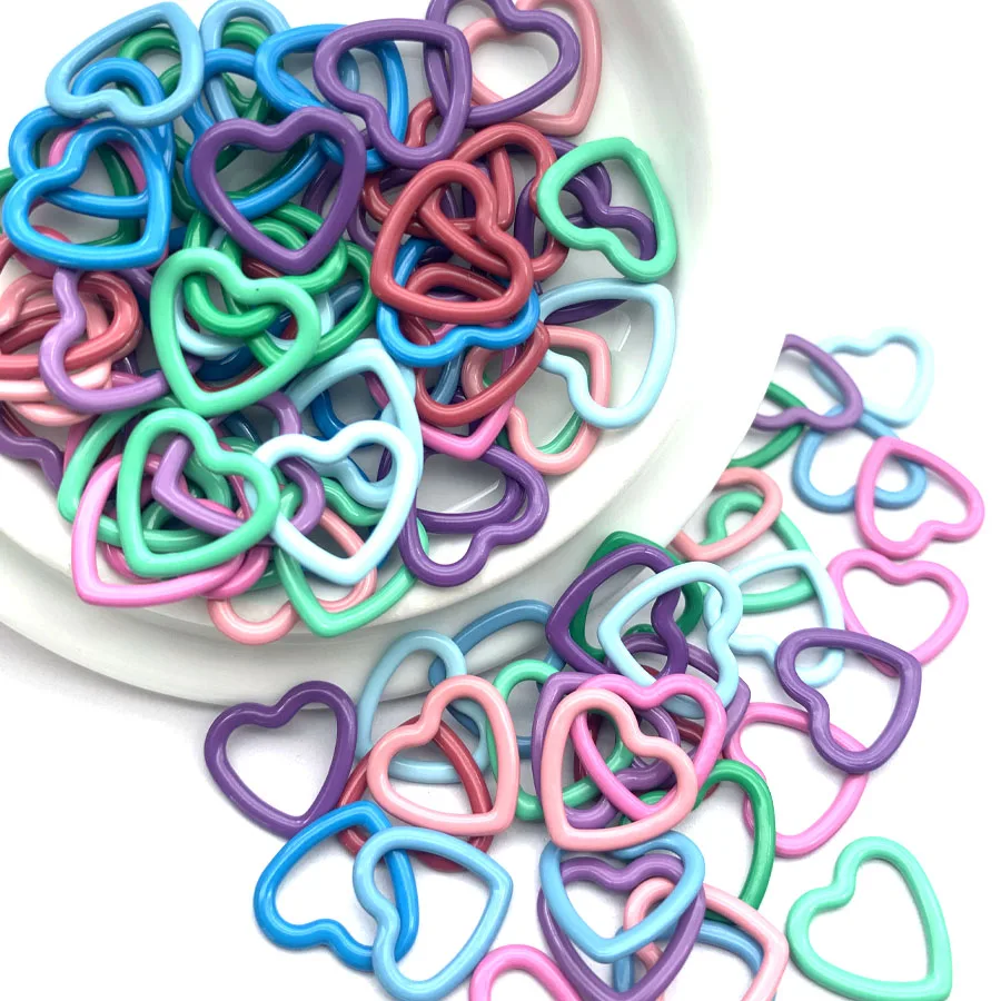 24/36/60/100PCS 16-Color Heart Stitch Markers, DIY Craft Tools, Knitting Supplies, Heart Stoppers, Crochet Hook Accessories thumbnail 5