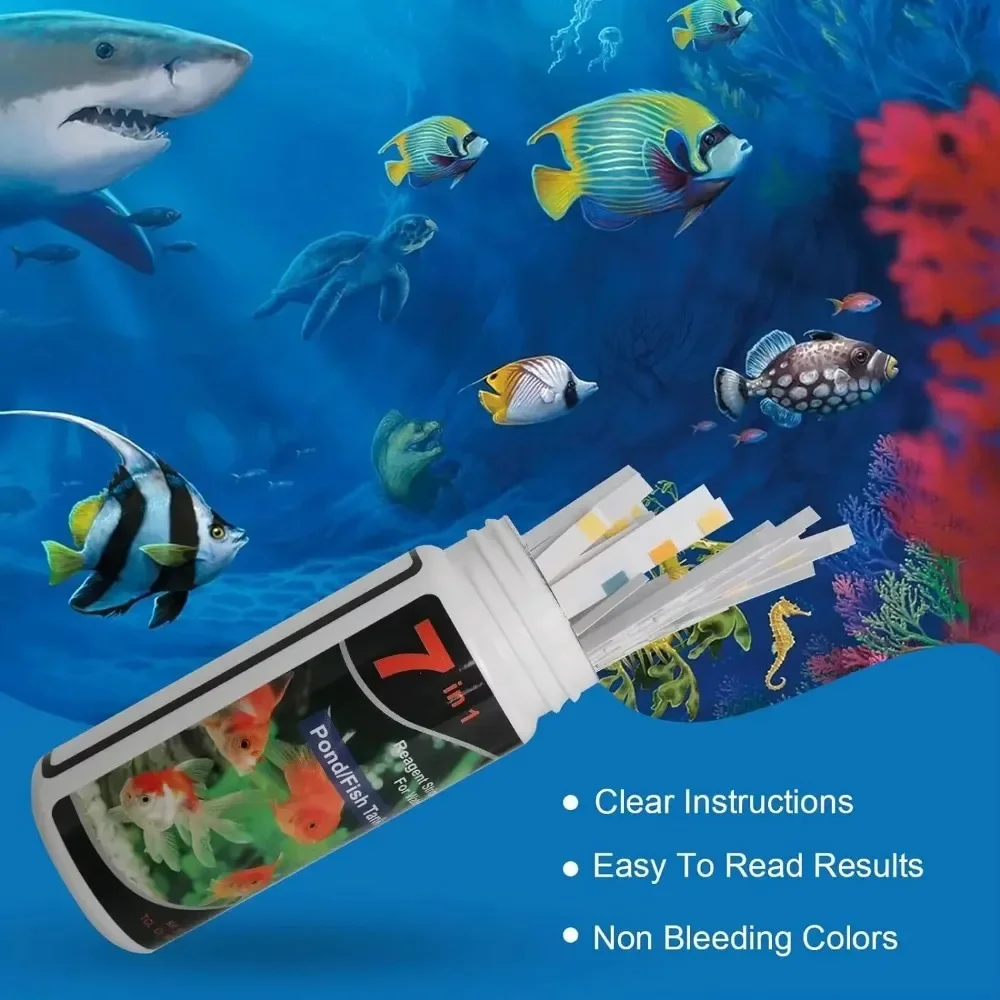 Aquarium Test Strip  Freshwater Swimming Pool Aquarium Water pH Test Strips Water Quality Fish Tank Test Strip PH Quality Kit thumbnail 5