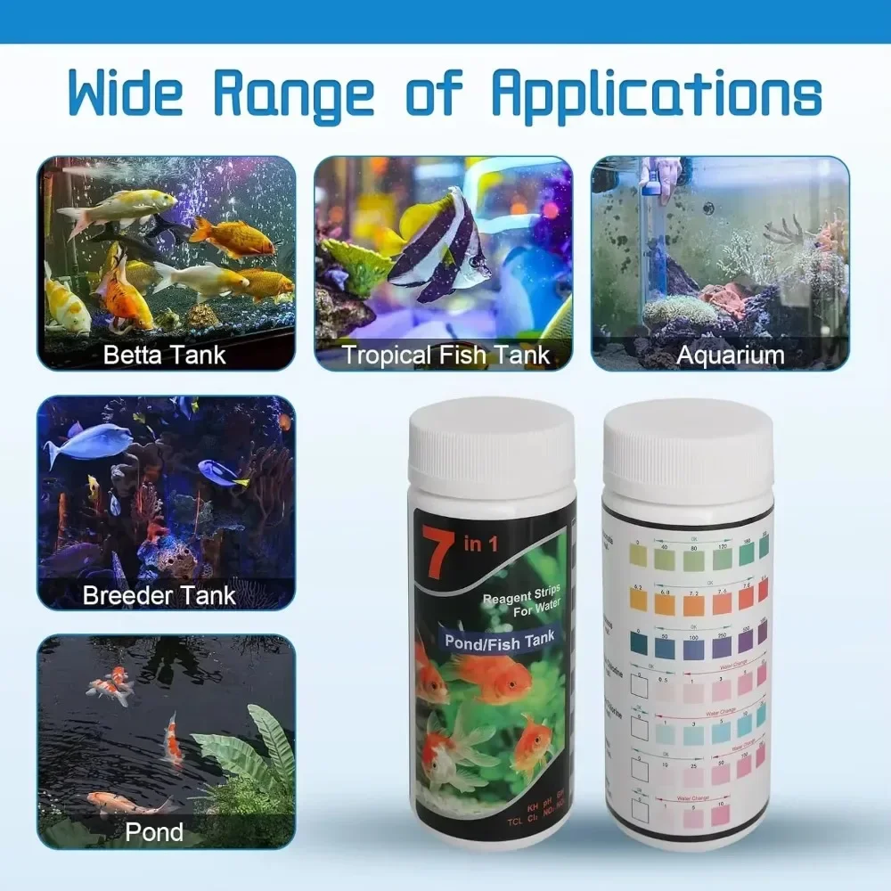 Aquarium Test Strip  Freshwater Swimming Pool Aquarium Water pH Test Strips Water Quality Fish Tank Test Strip PH Quality Kit thumbnail 4