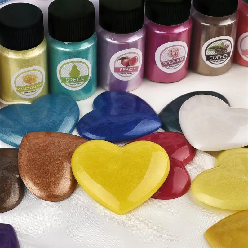 6/24/30Pcs-Set Epoxy Resin Dye Mica Powder Powdered Pigments Set Resin Mica Pearlescent Resin Pearl Box-Packed Micas Colorants thumbnail 4