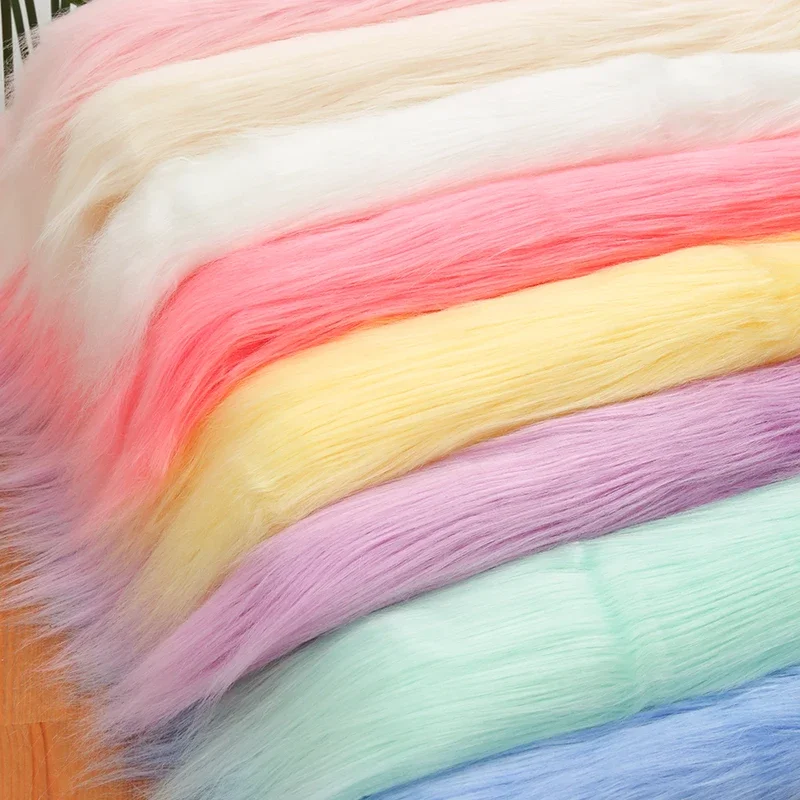 25x45cm Long Hair Faux Fur Fabric For Animal Suit DIY Doll Hair Beard Craft Making Material Patchwork Garment Sewing Accessories thumbnail 5