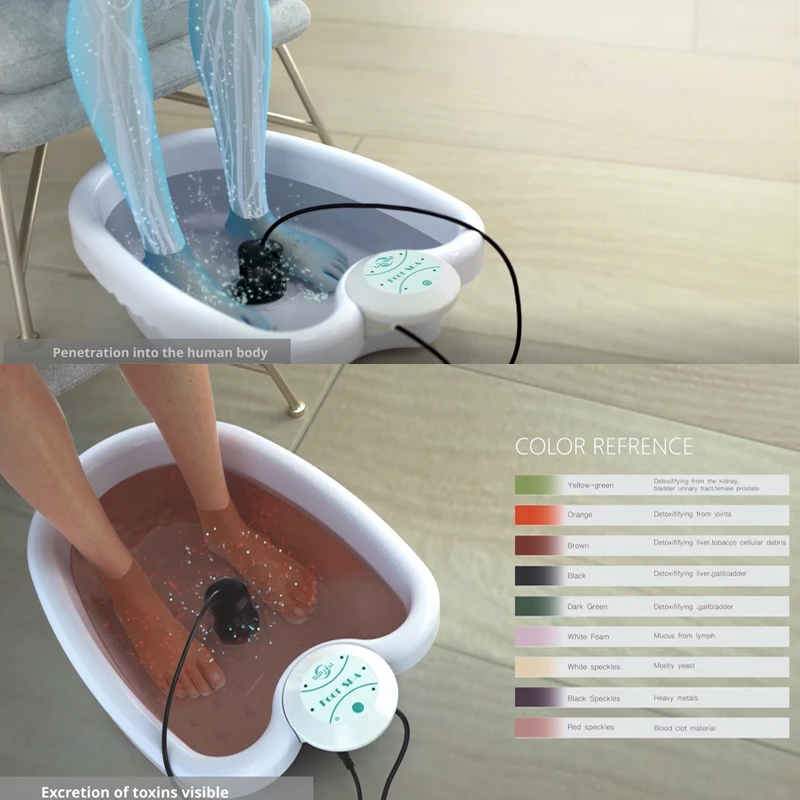 Ionic Detox Foot Bath Massage Machine with Basin Electric Foot Spa Bath Massager Deep Tissue Clean Vibrant Vibration Care Arrays thumbnail 5