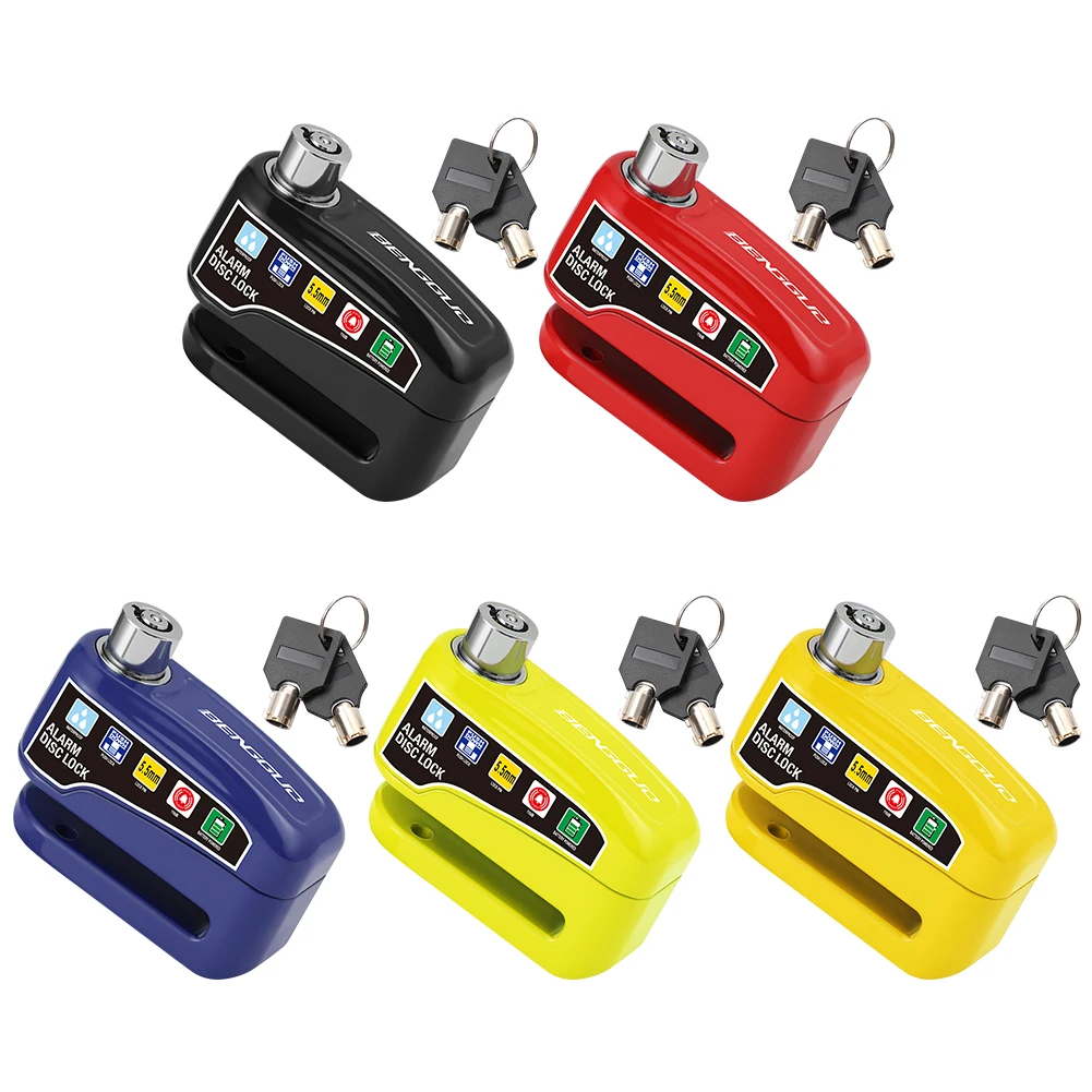 Motorcycle Alarm Lock Wheel Disc Brake Lock with Key Motorbike Scooter Waterproof Anti-theft Aluminum Alloy Security Brakelock thumbnail 3