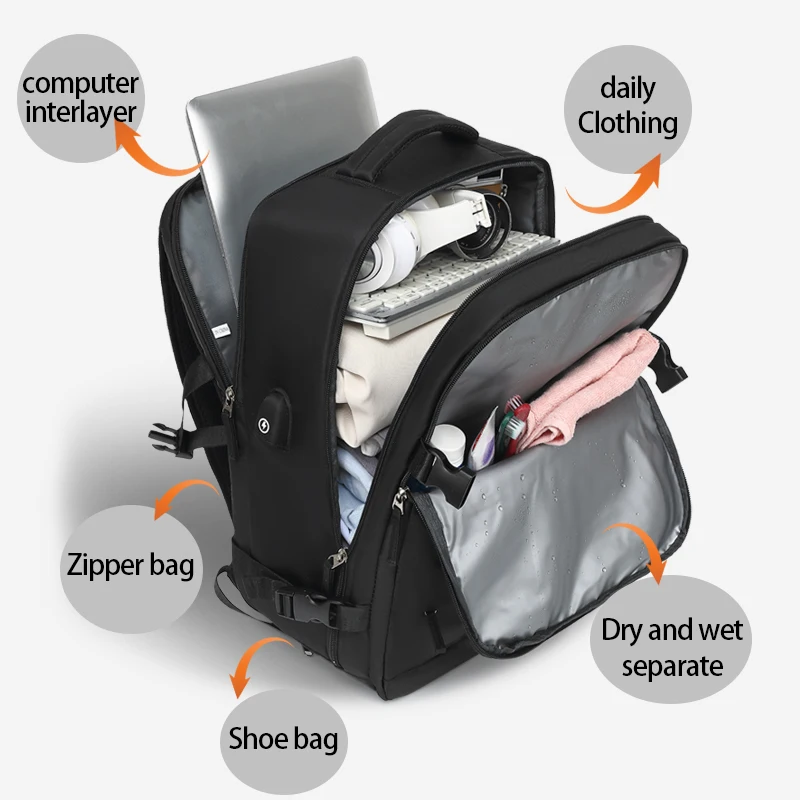 Fashion Backpack Women Backpack Capacity Men Women Laptop Casual Business Waterproof Backpack Travel school Bag thumbnail 2