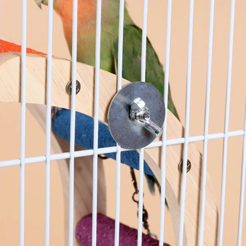 4/6/8 Step Bird Climbing Ladder Parrot Toy Ladder Bird Interaction Fun Climbing Toys Wooden Exercise Rack thumbnail 5