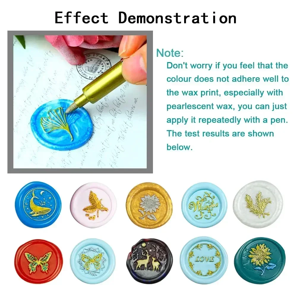 6Pcs Brush Metallic Paint Marker Pens Gold Silver Color Permanent Art Marker For Manga Crafts Scrapbooking Stationery Supplies thumbnail 3