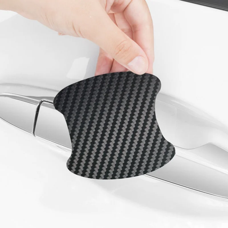 4PCS Car Door Handle Protective Film Carbon Fiber Stickers Scratch Resistant Covers Exterior Car Stickers for Cars Accessories