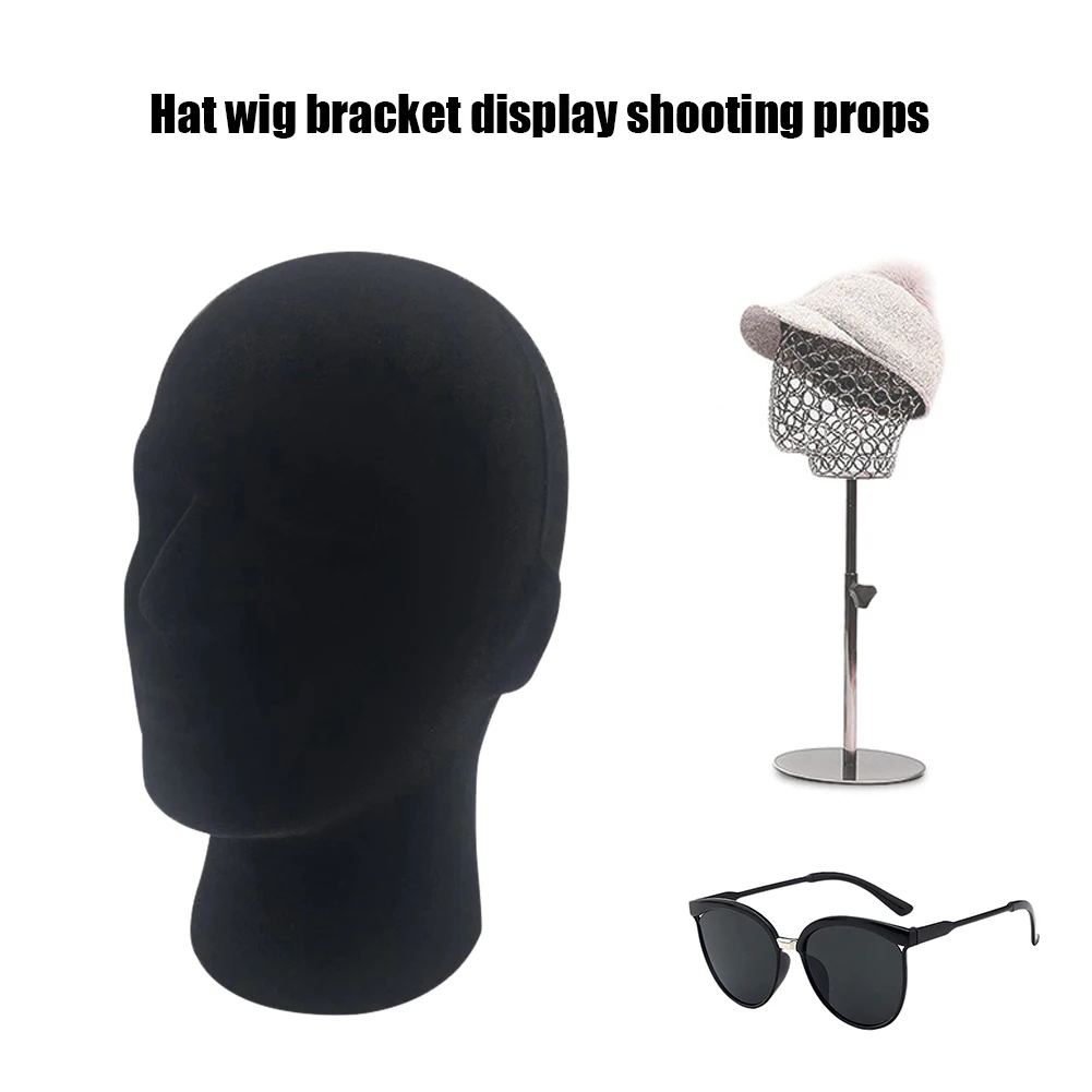Male/Female Foam Mannequin Head Model for Hairstyling Displaying Making Wig Stand Foam Wig Hair Glasses Display Photography Prop thumbnail 4