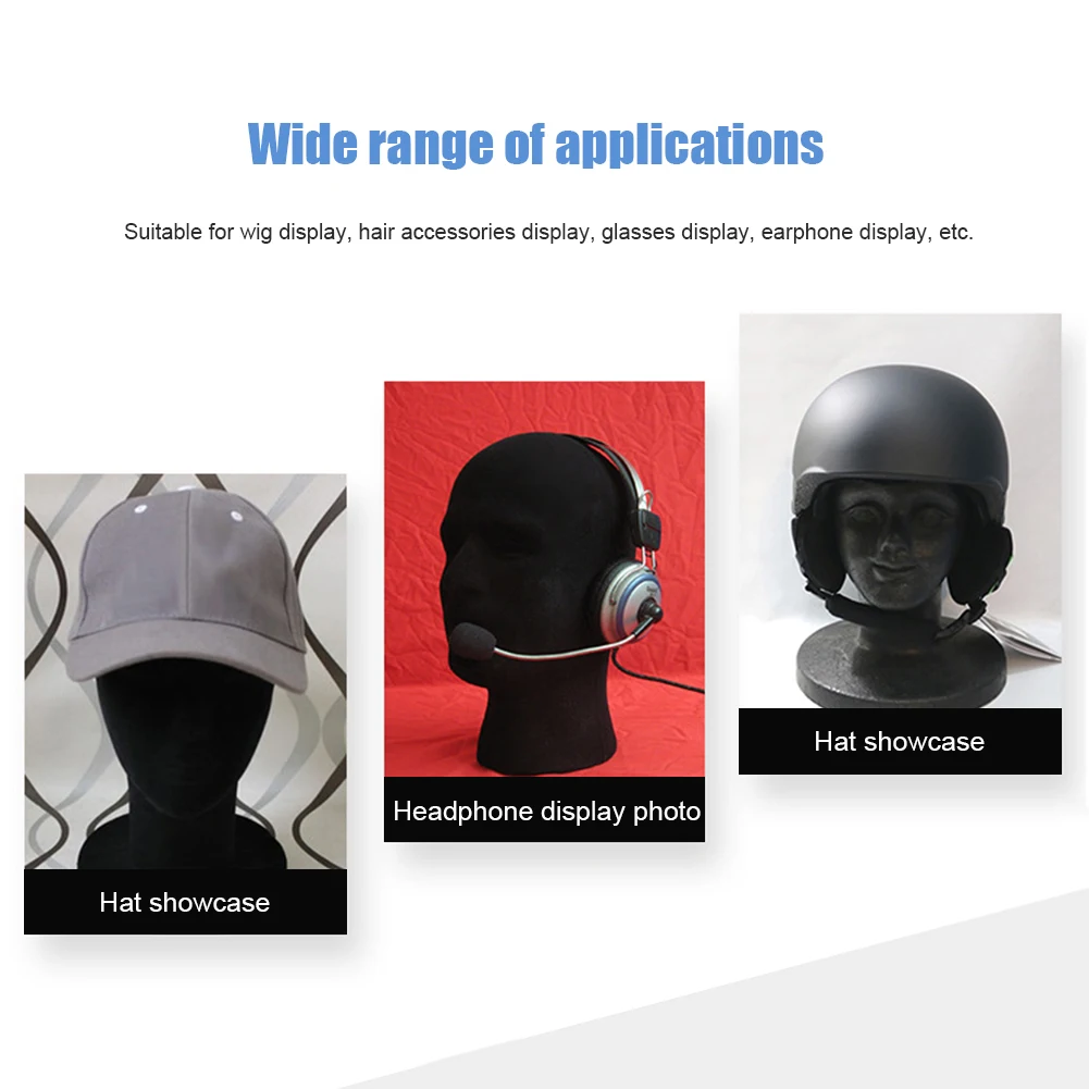 Male/Female Foam Mannequin Head Model for Hairstyling Displaying Making Wig Stand Foam Wig Hair Glasses Display Photography Prop thumbnail 5