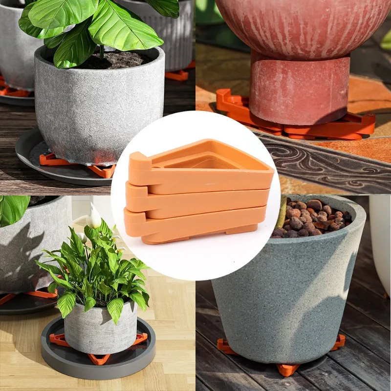 Plant Pot Foot Flower Pot Support Invisible Triangle Holder Decor Plant Stand Outdoor Statue Pot Planter Feet Bonsai Holders thumbnail 6