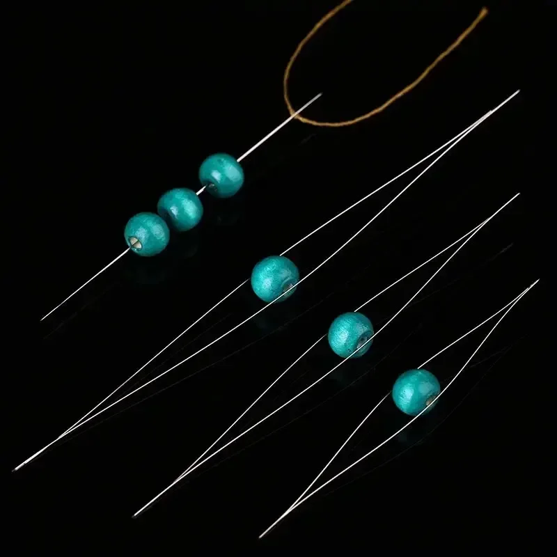 5/50PCS Beading Needles Seed Beads Needles Big Eye DIY Beaded Collapsible Beading Pins Open Needles for Jewelry Making Tools thumbnail 5