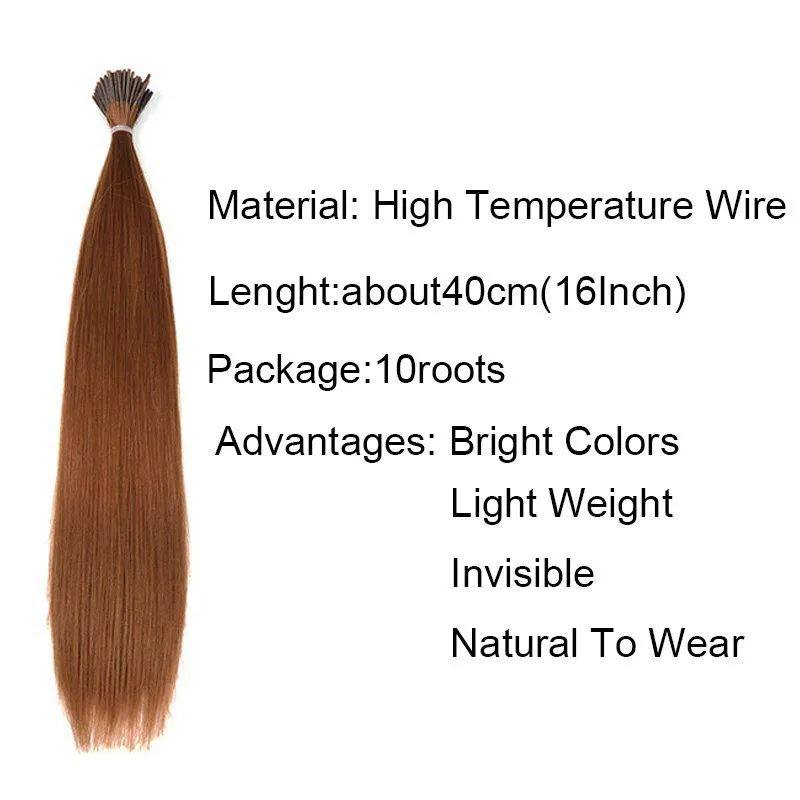 H&STAR 16Inch Synthetic 10pcs/pack Fake Hair Pieces Extensions Cord Rainbow  Hair Accessories For Wome festival thumbnail 4