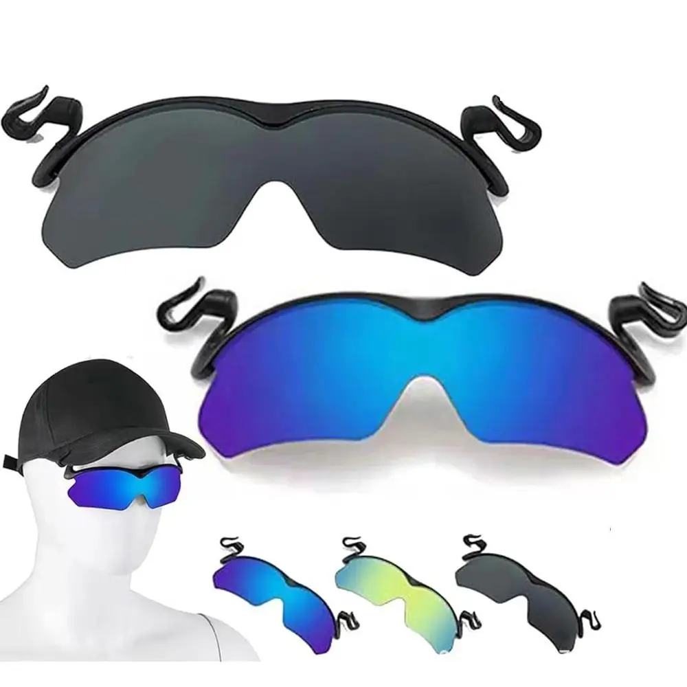 Adjustable Clip Cap Sports Sunglasses Clip On Hat UV Protection Polarized Sunglasses Flip-Up Cover Fishing Biking Eyewear Summer