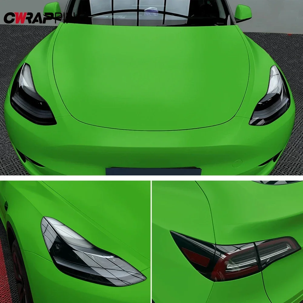 Car Modification Film Matte Vinyl Custom Sticker Self-adhesive Waterproof Green Wrap Film Auto Interior and Exterior Accessories thumbnail 6