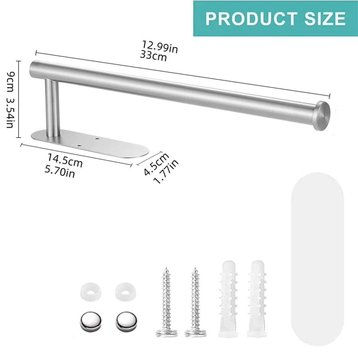 Adhesive Toilet Paper Holder Stainless Steel Tissue Hanger Waterproof Toilet Paper Stand Bathroom Accessories Paper Towels Hold thumbnail 6