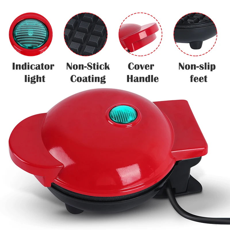 110V&220V Electric Mini Waffles Maker Machine Kitchen Cooking Appliance for Kids Breakfast Dessert  Pot    Small Fried Eggs thumbnail 3