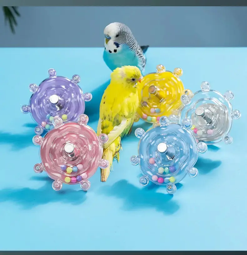 Interactive Parrot Toy Bird Cage Toy for Parrots Rotating Treat Dispenser,  for Mental Stimulation and Entertainment thumbnail 2