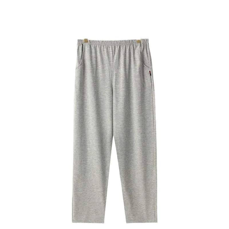 Men Pajama Trousers Home Trousers Autumn and Winter Cotton Pajama Pants Large Size Plus Pocket Elastic Waist Sleeping Pants thumbnail 6