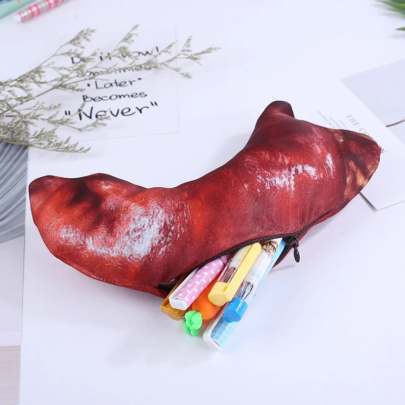 Cute Simulation Fish Pencil Case Kawaii Cartoon Zipper Pencil Box Large Capacity Portable Storage Bag Stationery Holder Pen Bags thumbnail 4