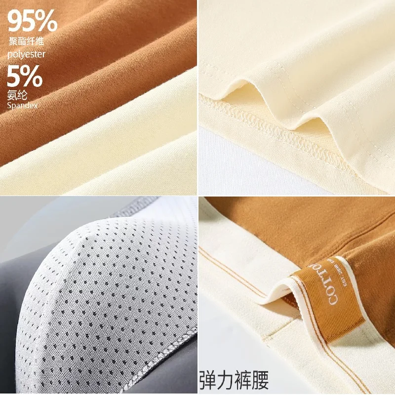 4 pcs Men Underwear Cotton BoxerShorts Hombre Panties Man Breathable Underpants Sexy Sports Comfort Male Boxers Large Size L-7XL thumbnail 5