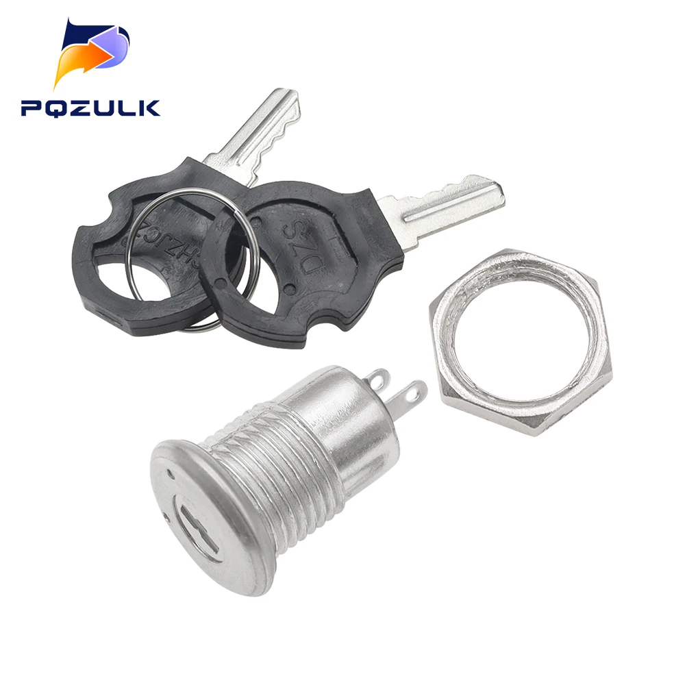 2PCS 2 Wires Ignition Switch with 2 Keys On-Off Lock for Electrical Scooter ATV Pocket Bikes Motorcycle Motorbike ATV Quad Bike thumbnail 2