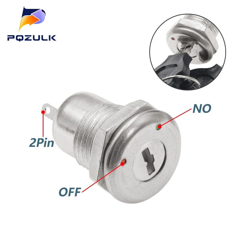 2PCS 2 Wires Ignition Switch with 2 Keys On-Off Lock for Electrical Scooter ATV Pocket Bikes Motorcycle Motorbike ATV Quad Bike thumbnail 3