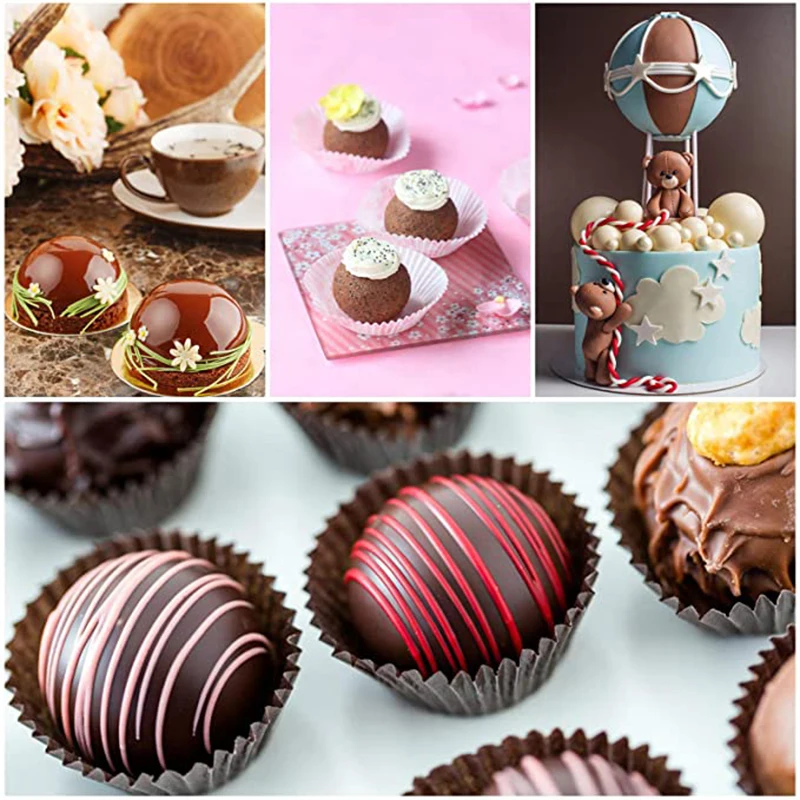 Semi Sphere Silicone Mold For Baking Half Ball Chocolate Candy Dome Mousse Cake Pastry Tools Round Fat Bombs Kitchen Supplies thumbnail 4