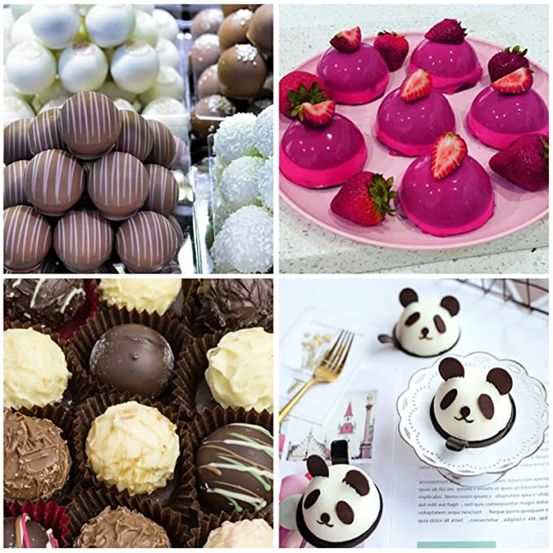 Semi Sphere Silicone Mold For Baking Half Ball Chocolate Candy Dome Mousse Cake Pastry Tools Round Fat Bombs Kitchen Supplies thumbnail 5