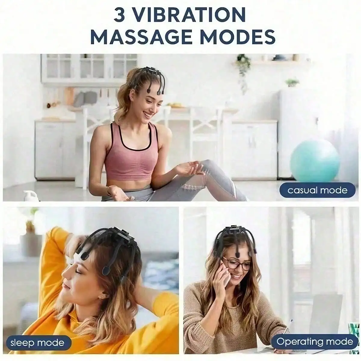 2026 Ultra Scalp Massager, Head Massager Stress Release Massager with 8-FrequencyVibratingContacts360 DegreePortableRechargeable thumbnail 2